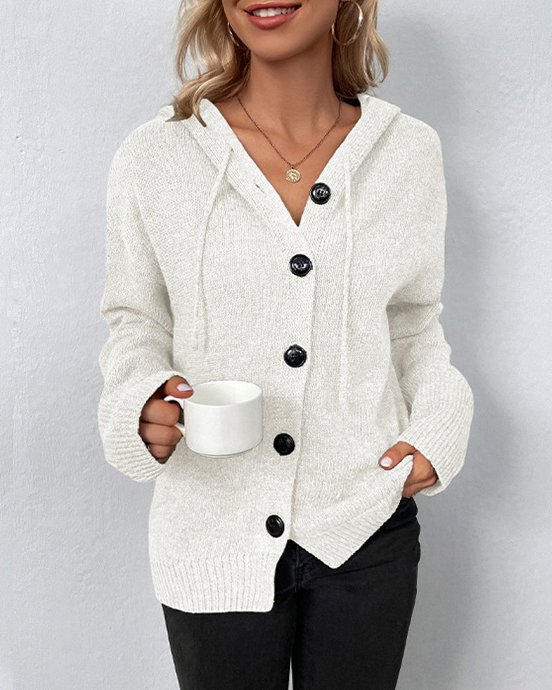 CozyKnit Hooded Cardigan