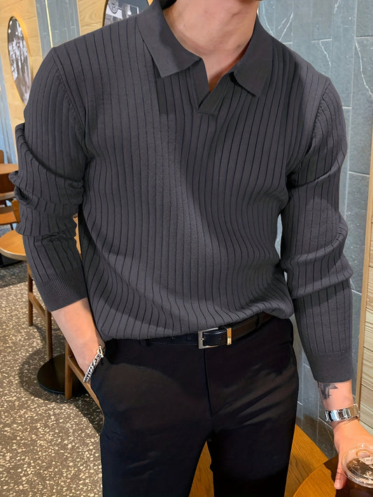 FlexRib™ Knit Polo Sweater