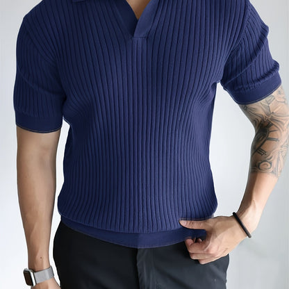 Nico Ribbed Knit Polo
