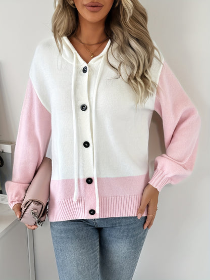 PastelBloom Hooded Cardigan