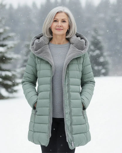 MARIA FLEECE PUFFER COAT