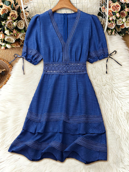 Elena Lace Trim Dress