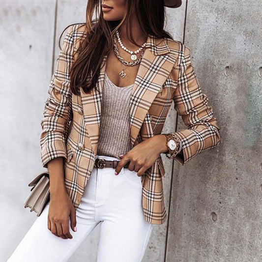 Camel Check Blazer