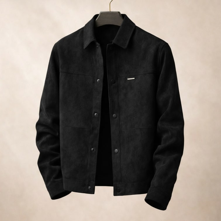 Anton Suede Texture Leather Jacket
