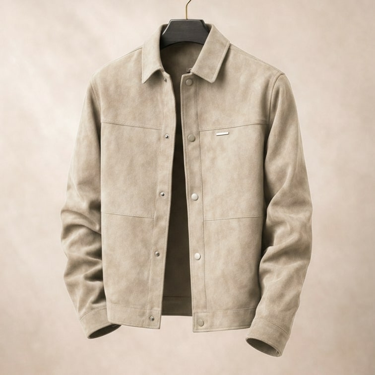 Anton Suede Texture Leather Jacket