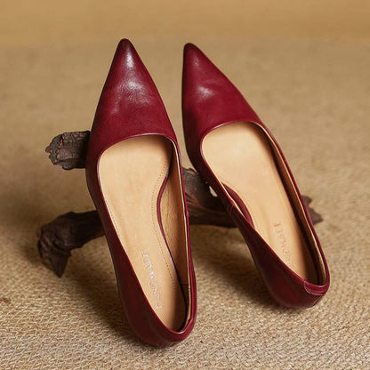 Giulia Pointed Leather Pumps