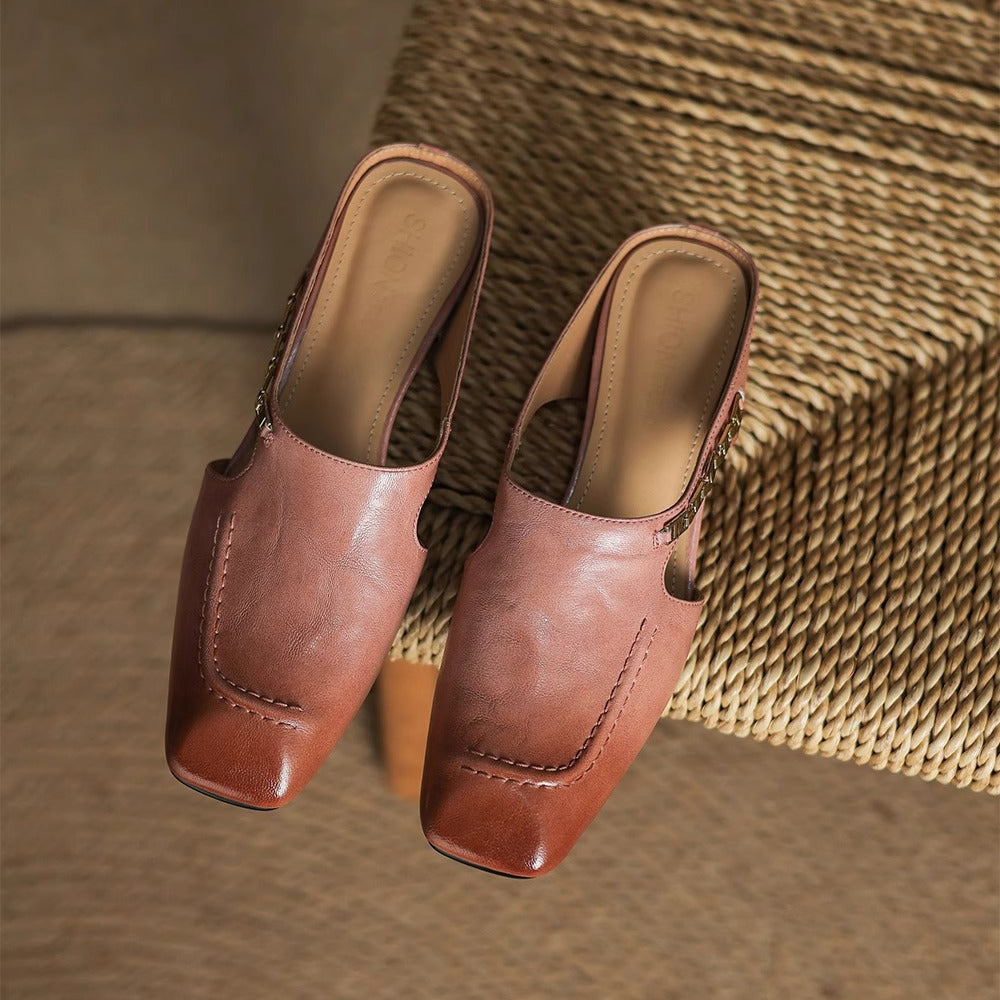 Avella Leather Mules