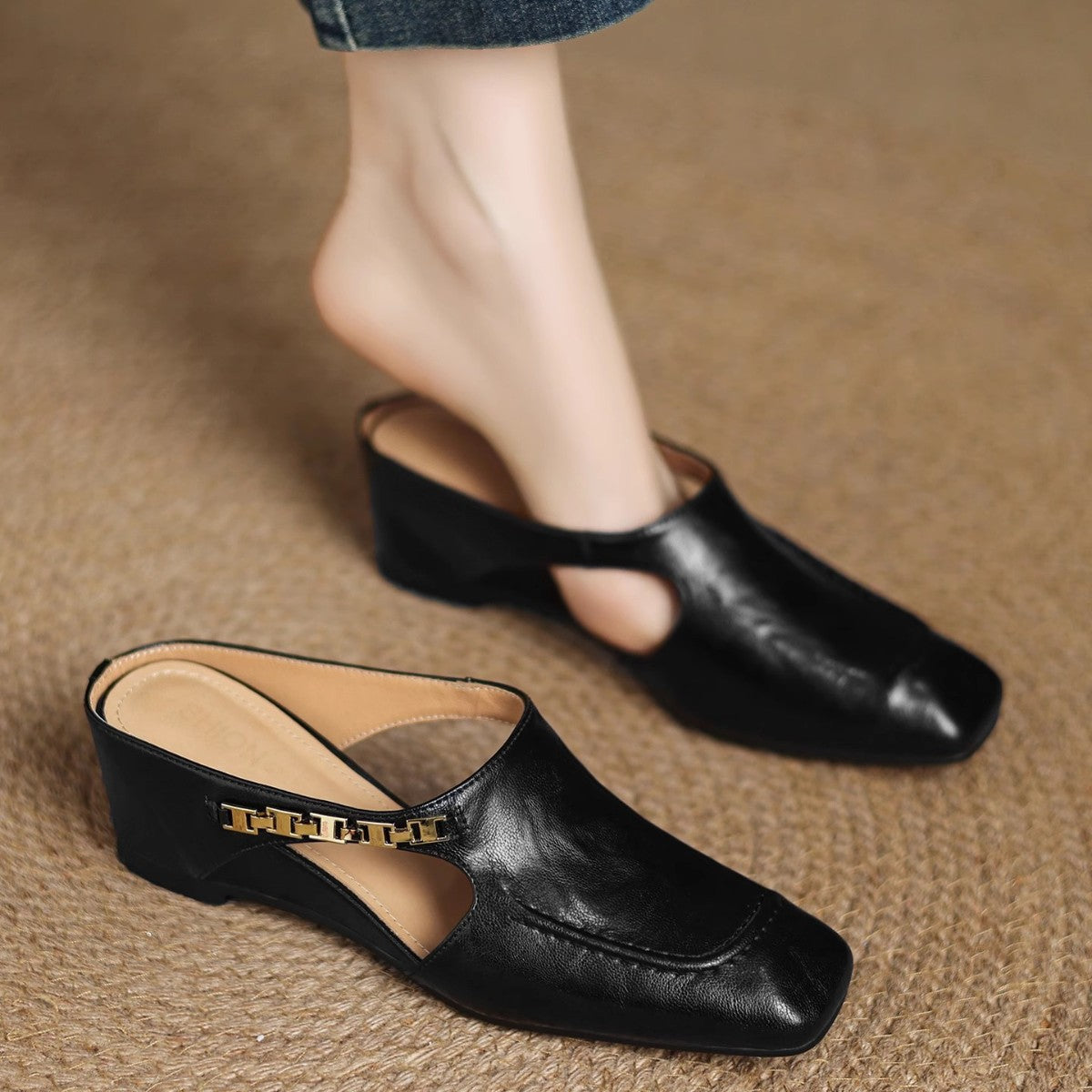 Avella Leather Mules