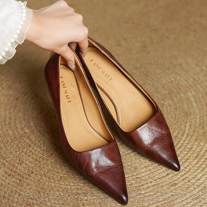 Giulia Pointed Leather Pumps