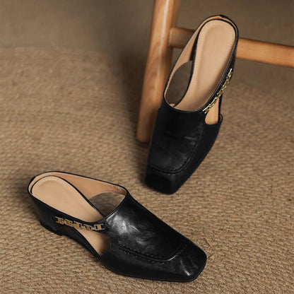 Avella Leather Mules