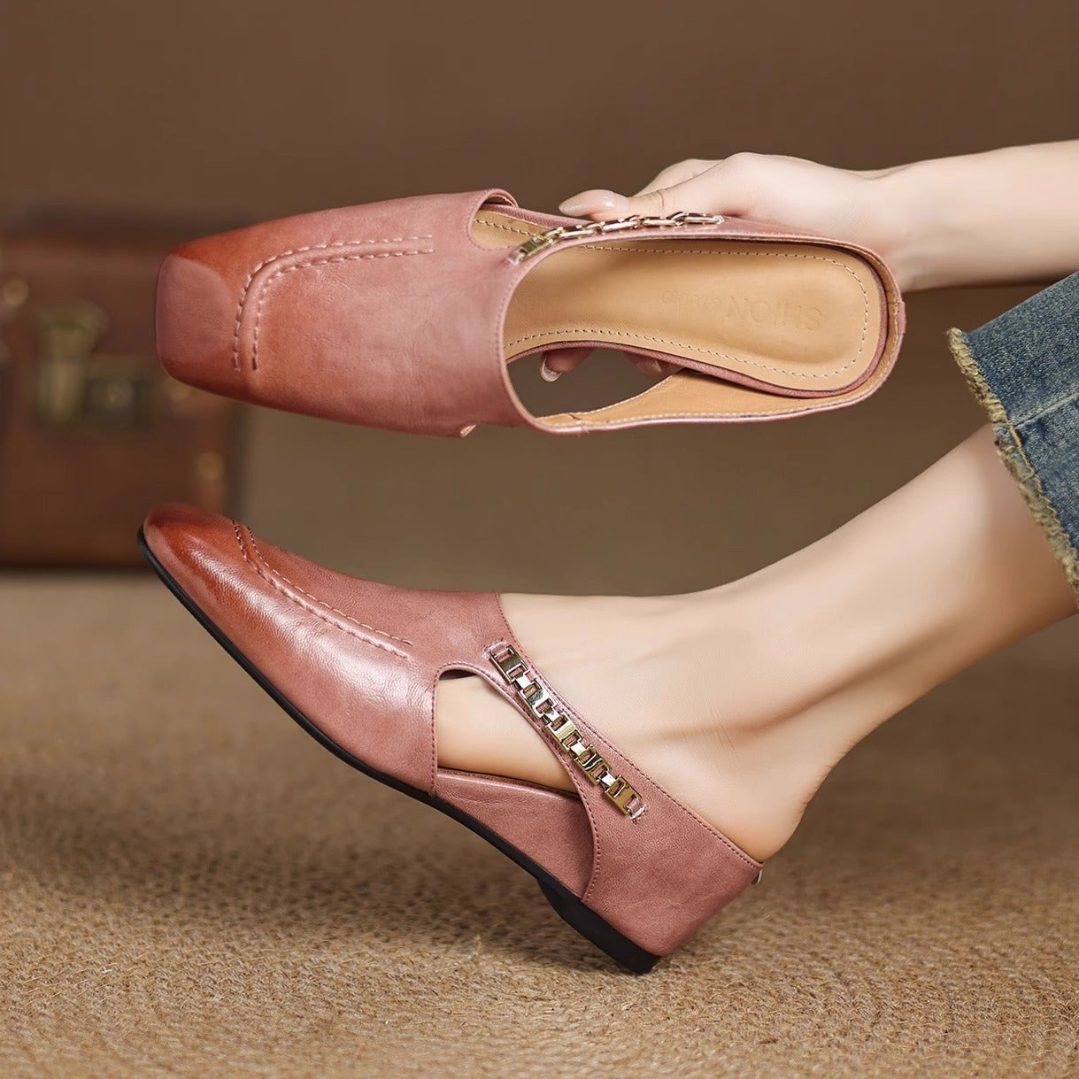 Avella Leather Mules