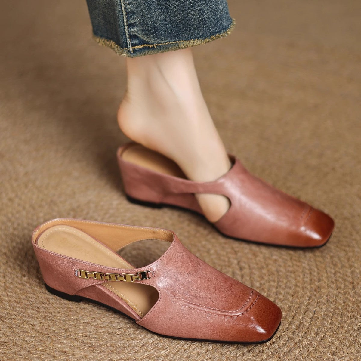 Avella Leather Mules