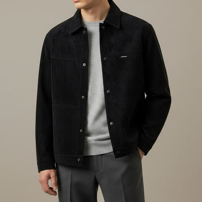 Anton Suede Texture Leather Jacket