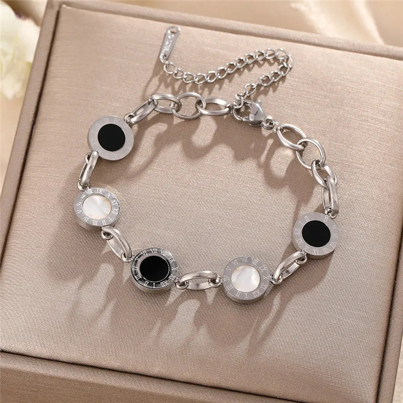 Roman Charm Chain Bracelet