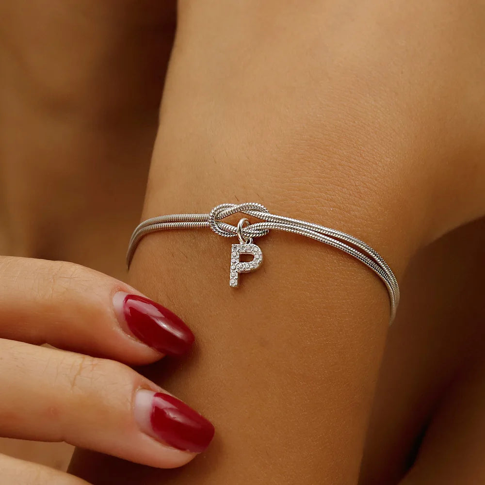 Custom Letter Charm Bracelet
