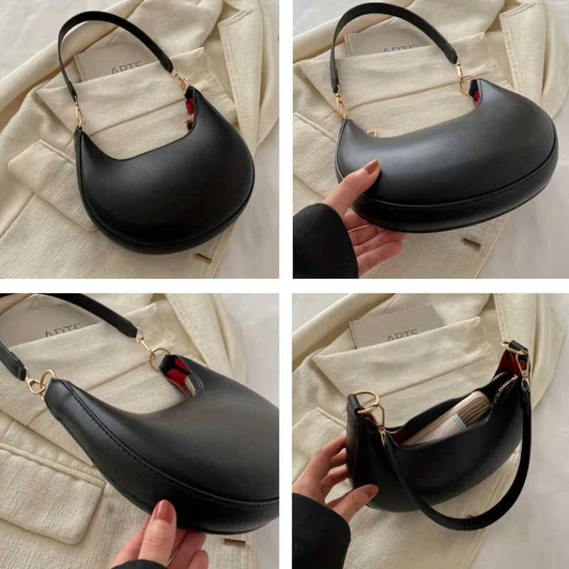 Crescent Luxe Shoulder Bag
