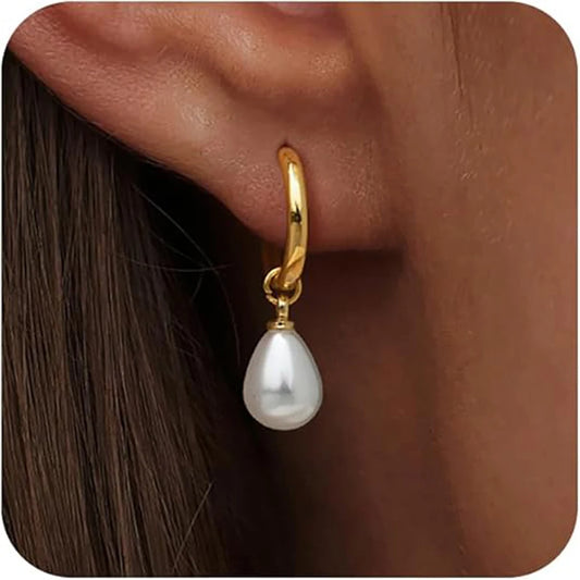 Teardrop Pearl Earrings