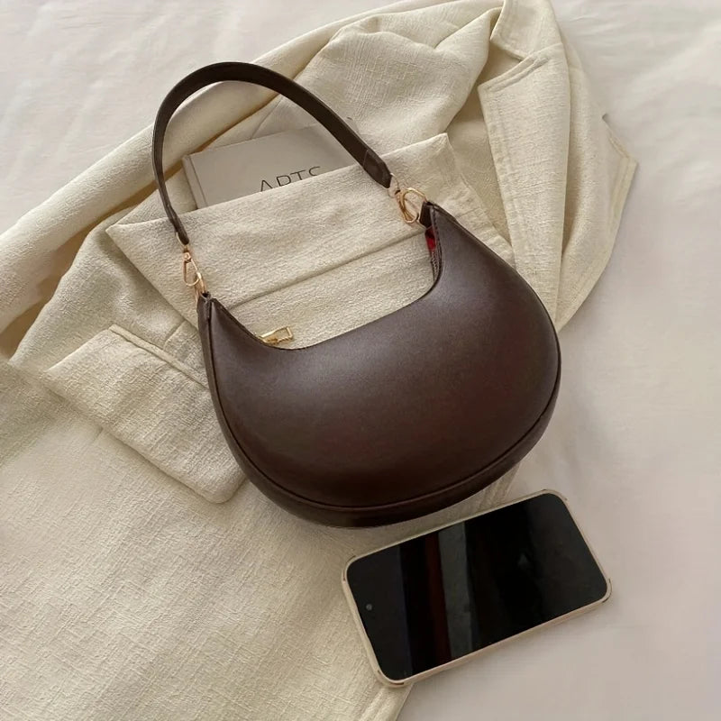 Crescent Luxe Shoulder Bag