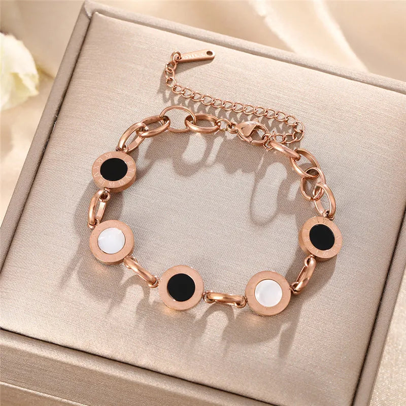 Roman Charm Chain Bracelet
