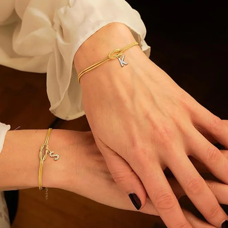 Custom Letter Charm Bracelet