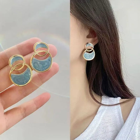 sea blue earrings