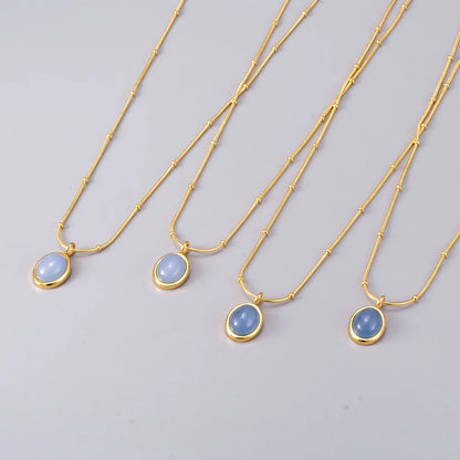 Blue Charm Gold Necklace