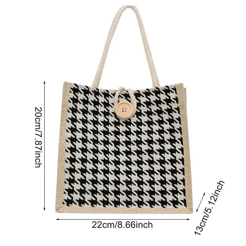 Luxe Floral Jute Tote