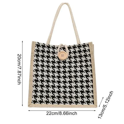 Luxe Floral Jute Tote