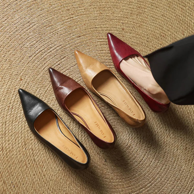 Giulia Pointed Leather Pumps