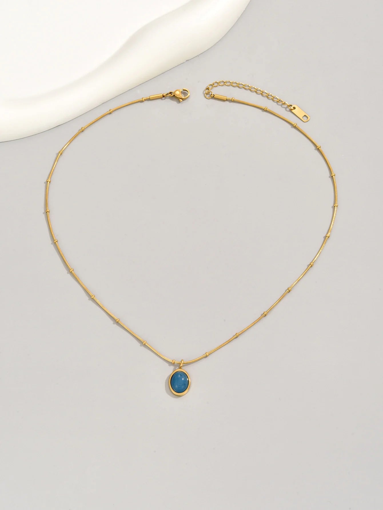 Blue Charm Gold Necklace