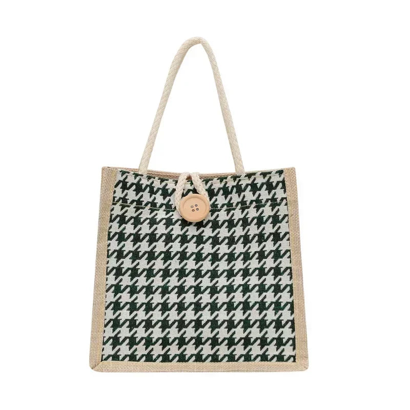Luxe Floral Jute Tote