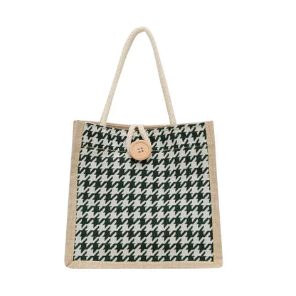 Luxe Floral Jute Tote