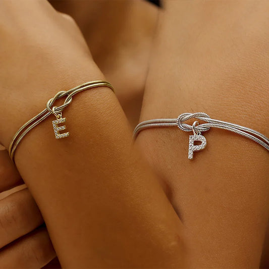 Custom Letter Charm Bracelet