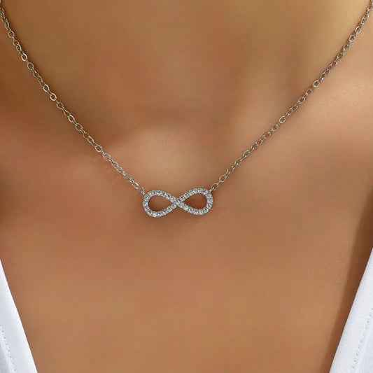 :Crystal Infinity Necklace