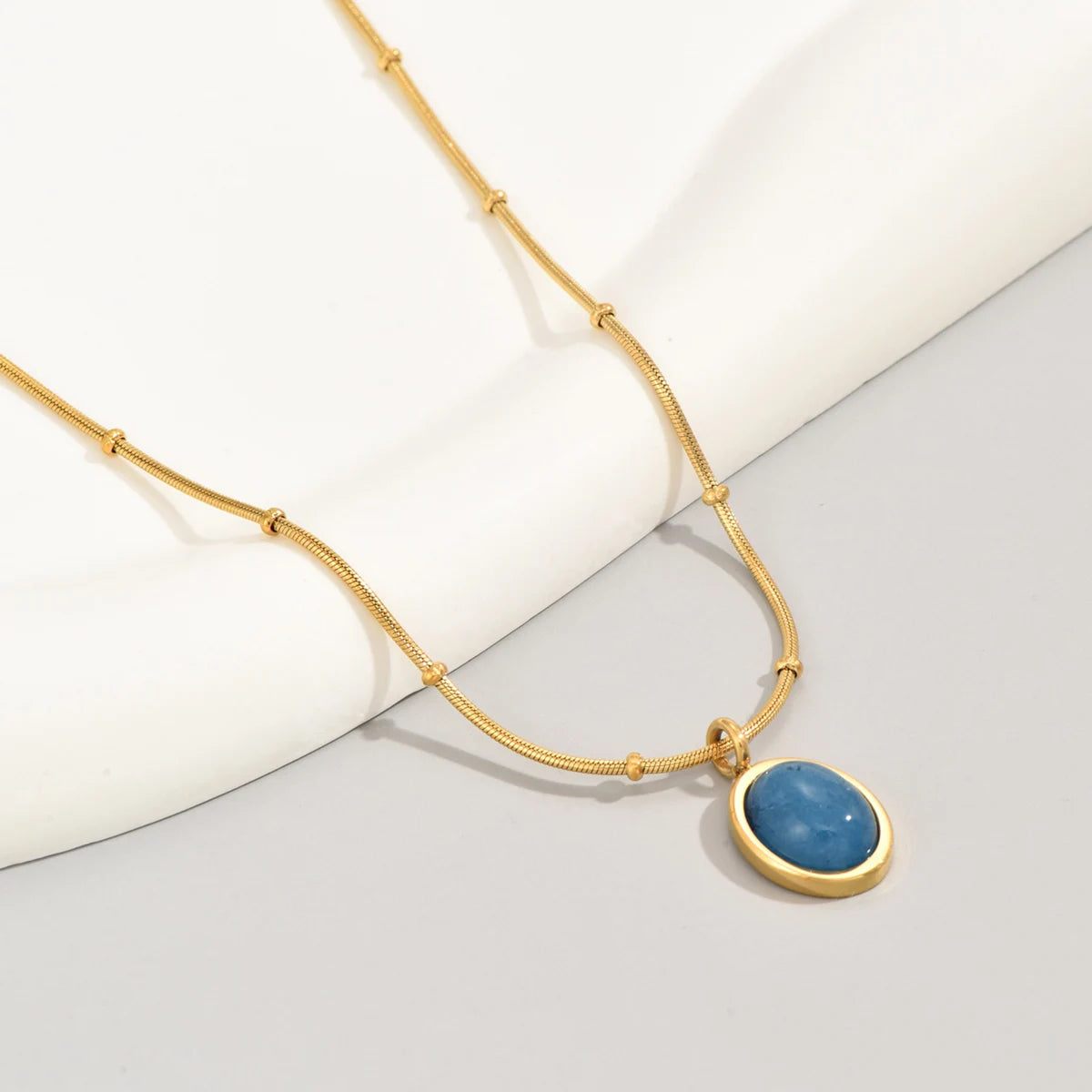 Blue Charm Gold Necklace