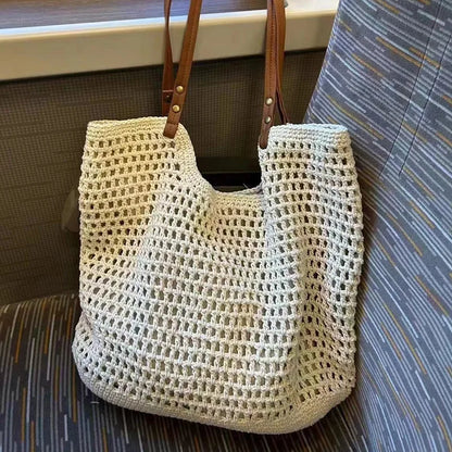 Coastal Knit Shoulder Tote