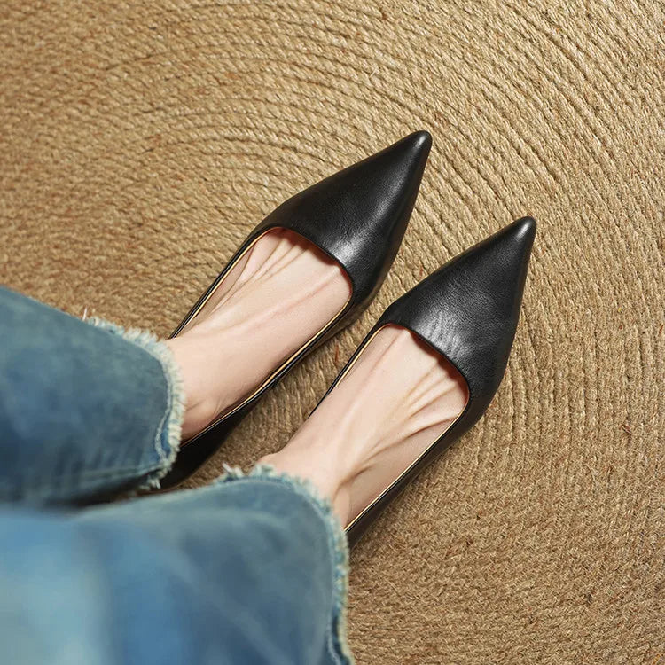 Giulia Pointed Leather Pumps