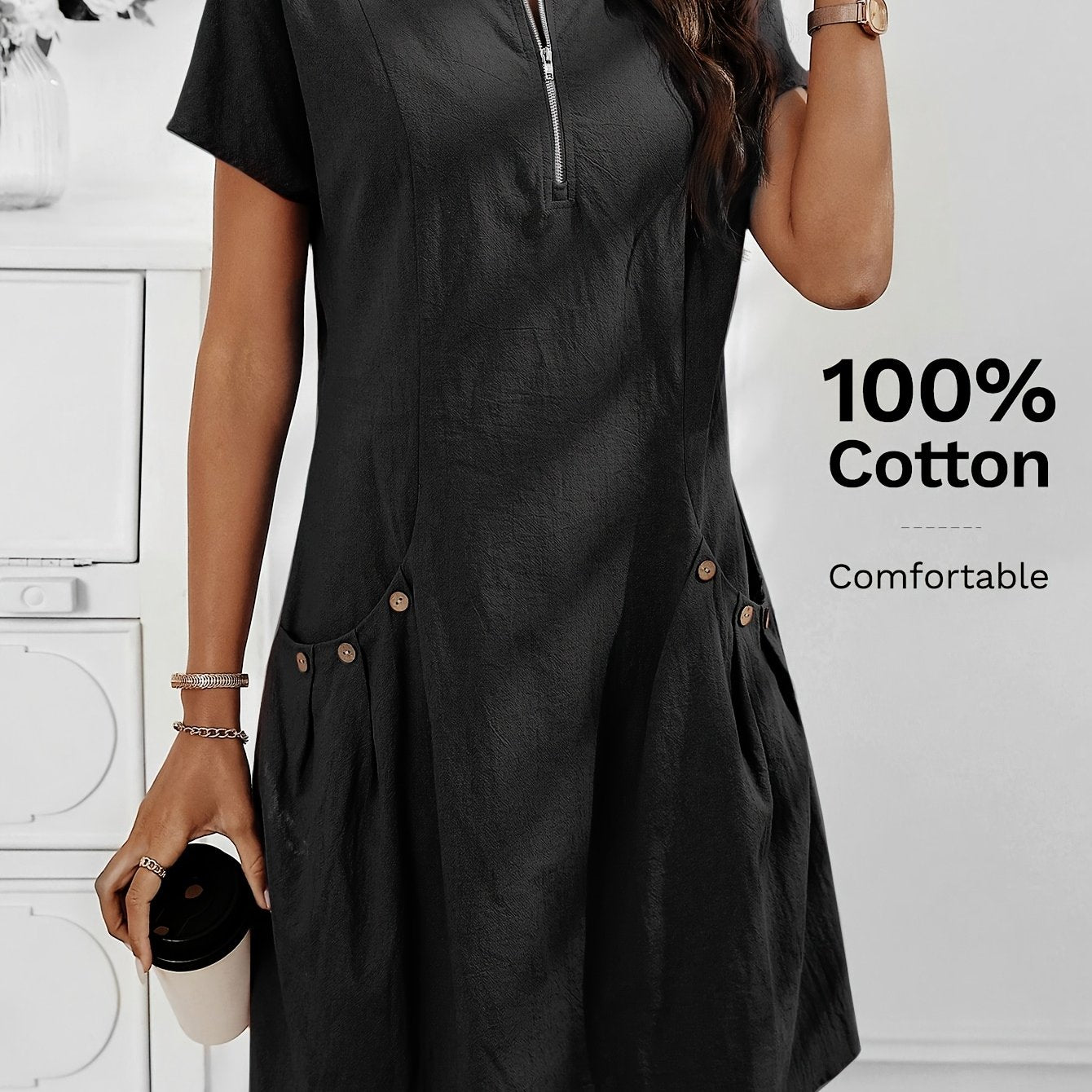 Everyday Ease Zip Dress