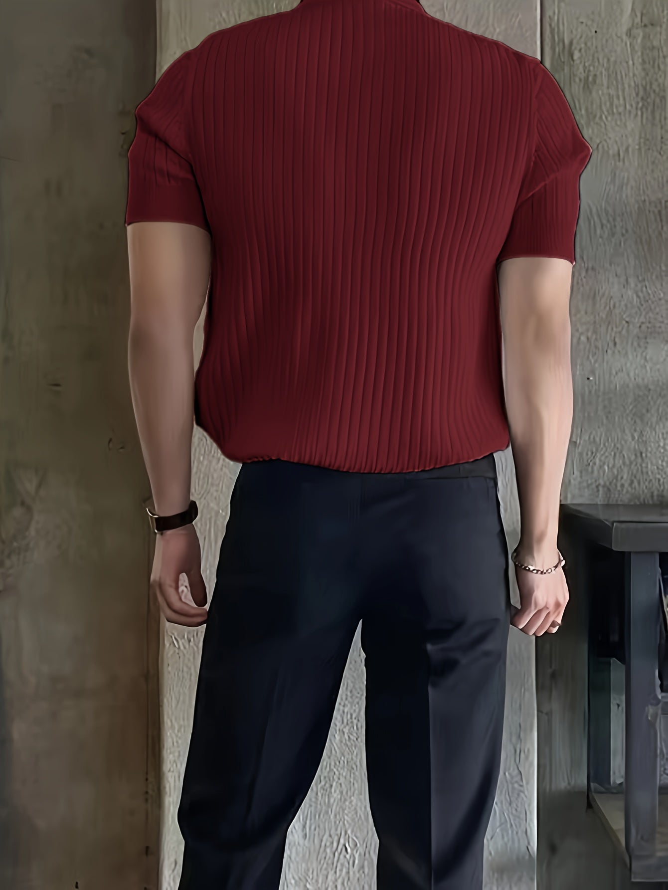 Nico Ribbed Knit Polo