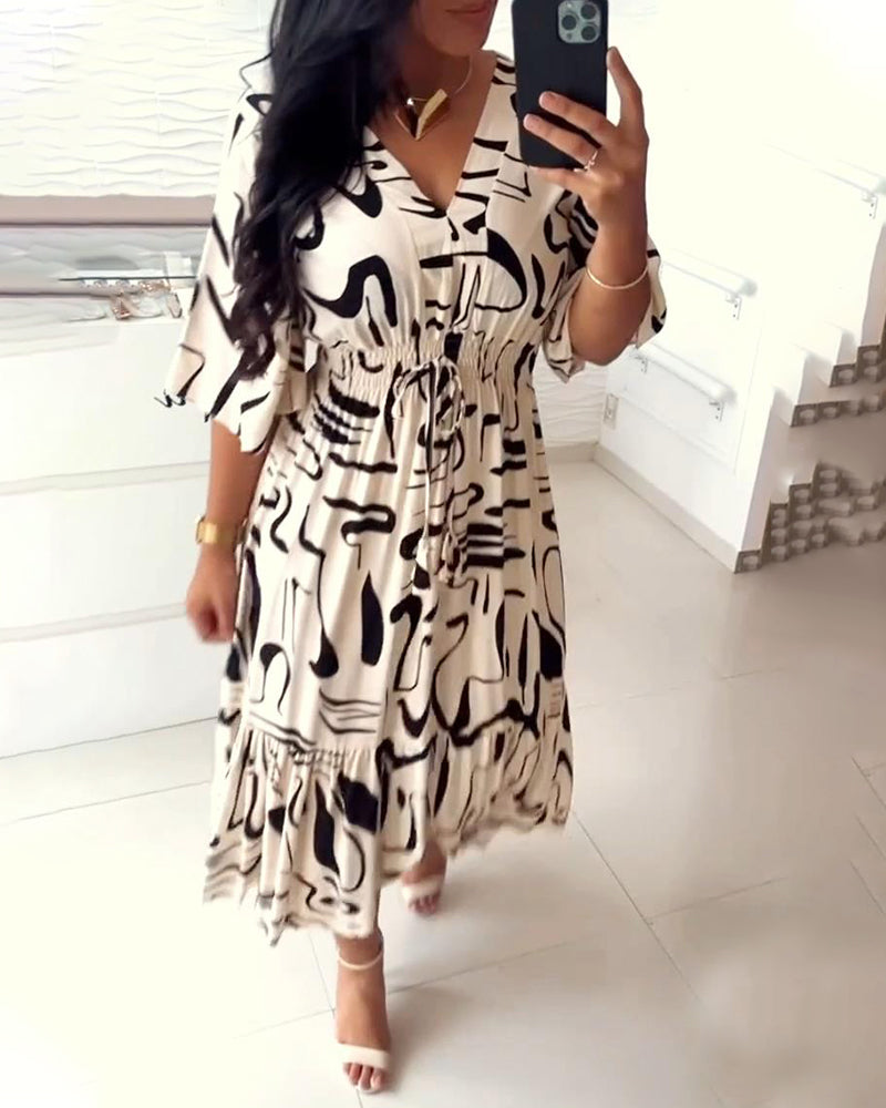 Marisol Ink Print Dress
