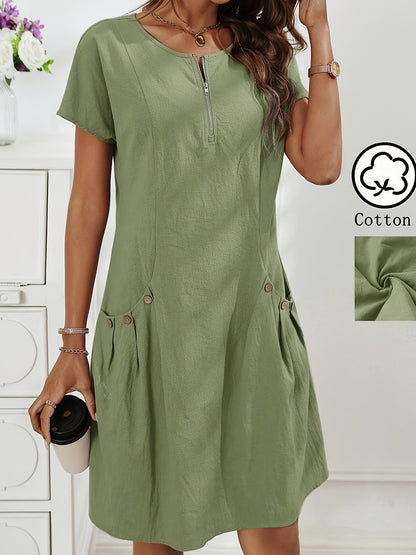 Everyday Ease Zip Dress