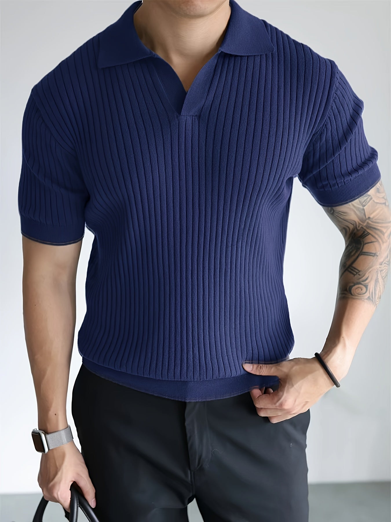 Nico Ribbed Knit Polo