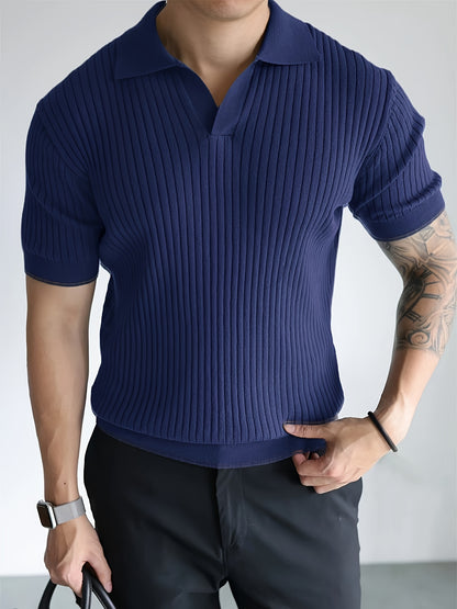 Nico Ribbed Knit Polo