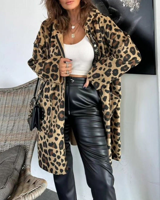 LeopardEase Hooded Coat