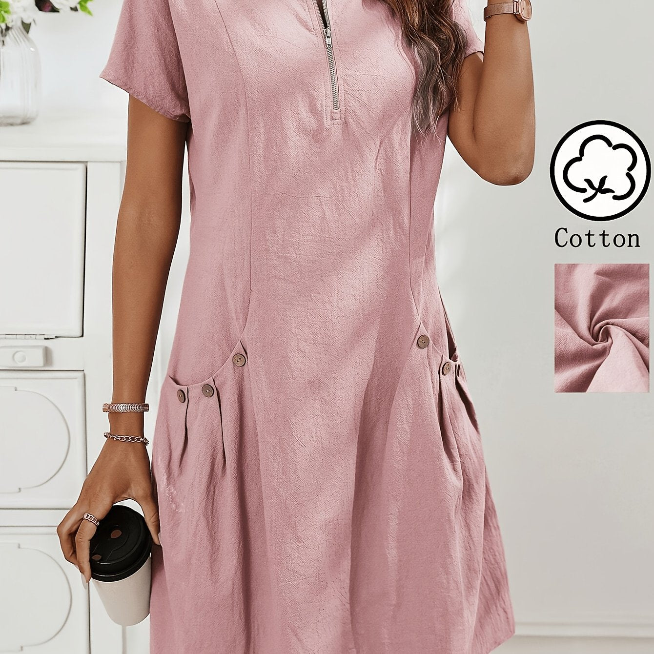 Everyday Ease Zip Dress