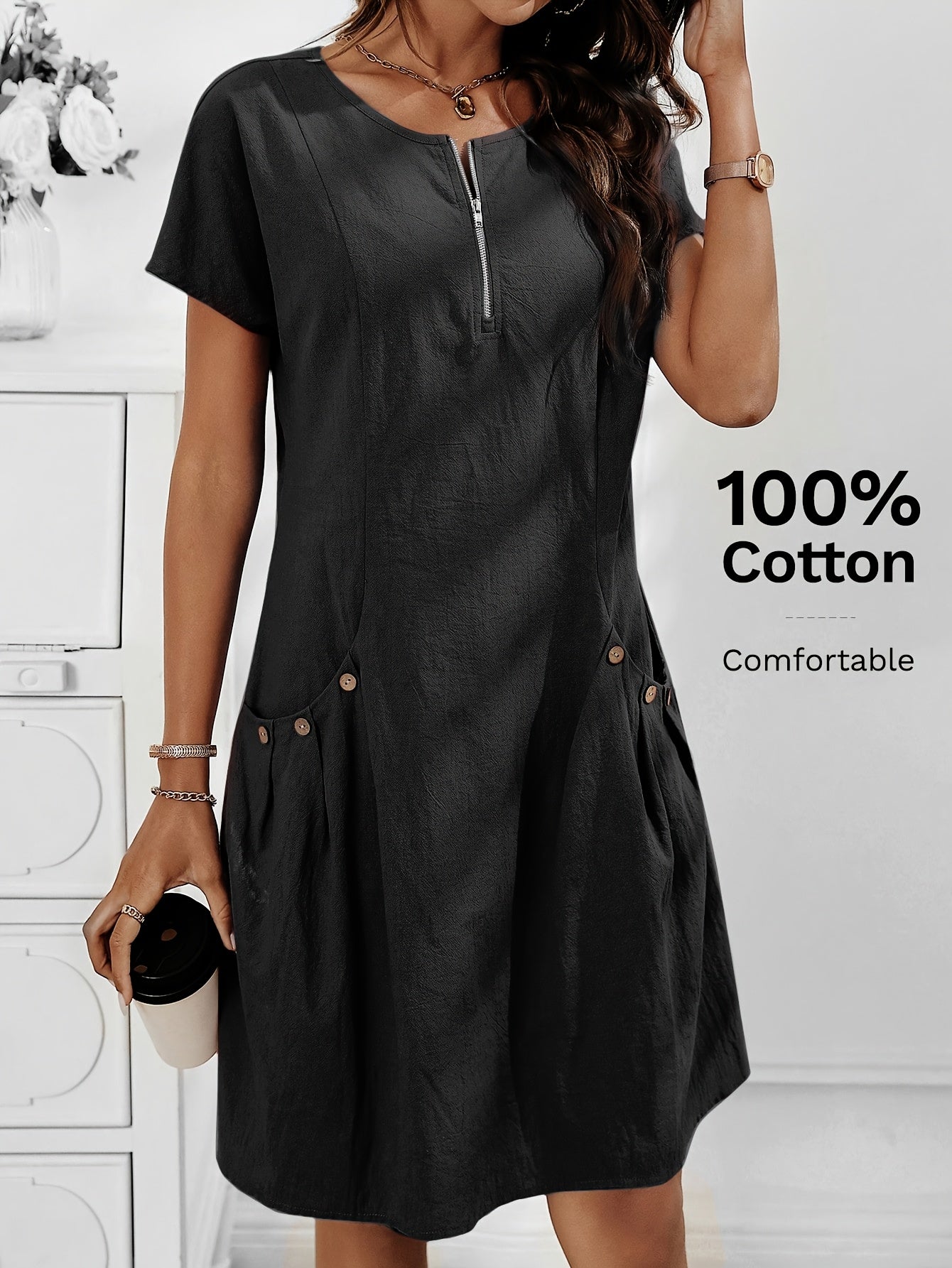 Everyday Ease Zip Dress