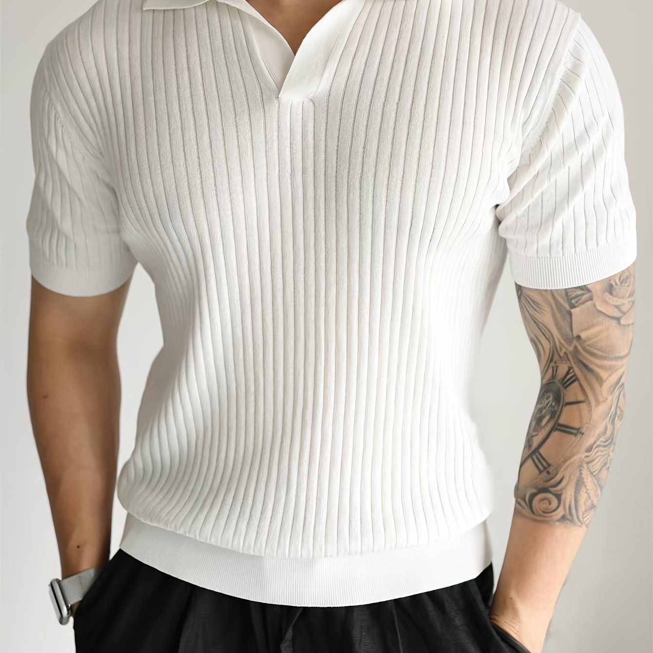 Nico Ribbed Knit Polo