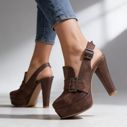 Colette Platform Buckle Slingbacks