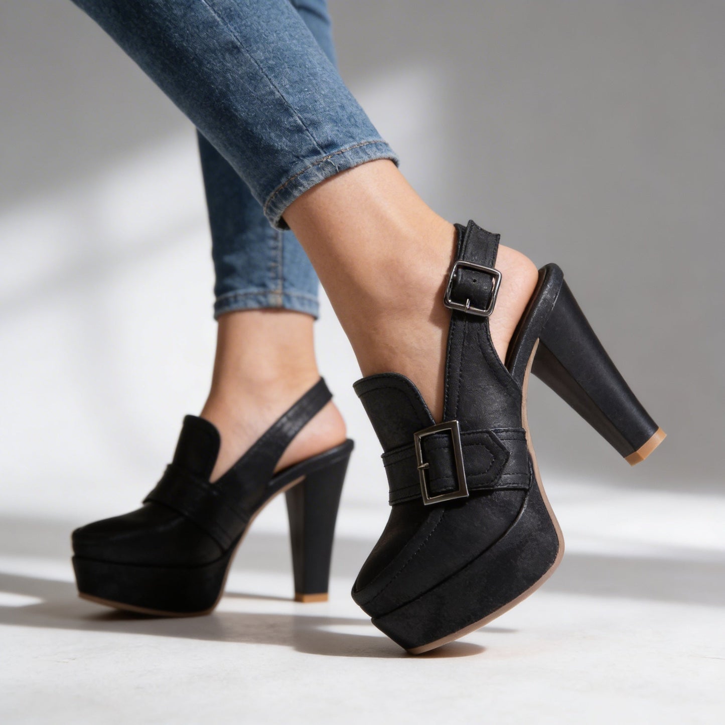 Colette Platform Buckle Slingbacks
